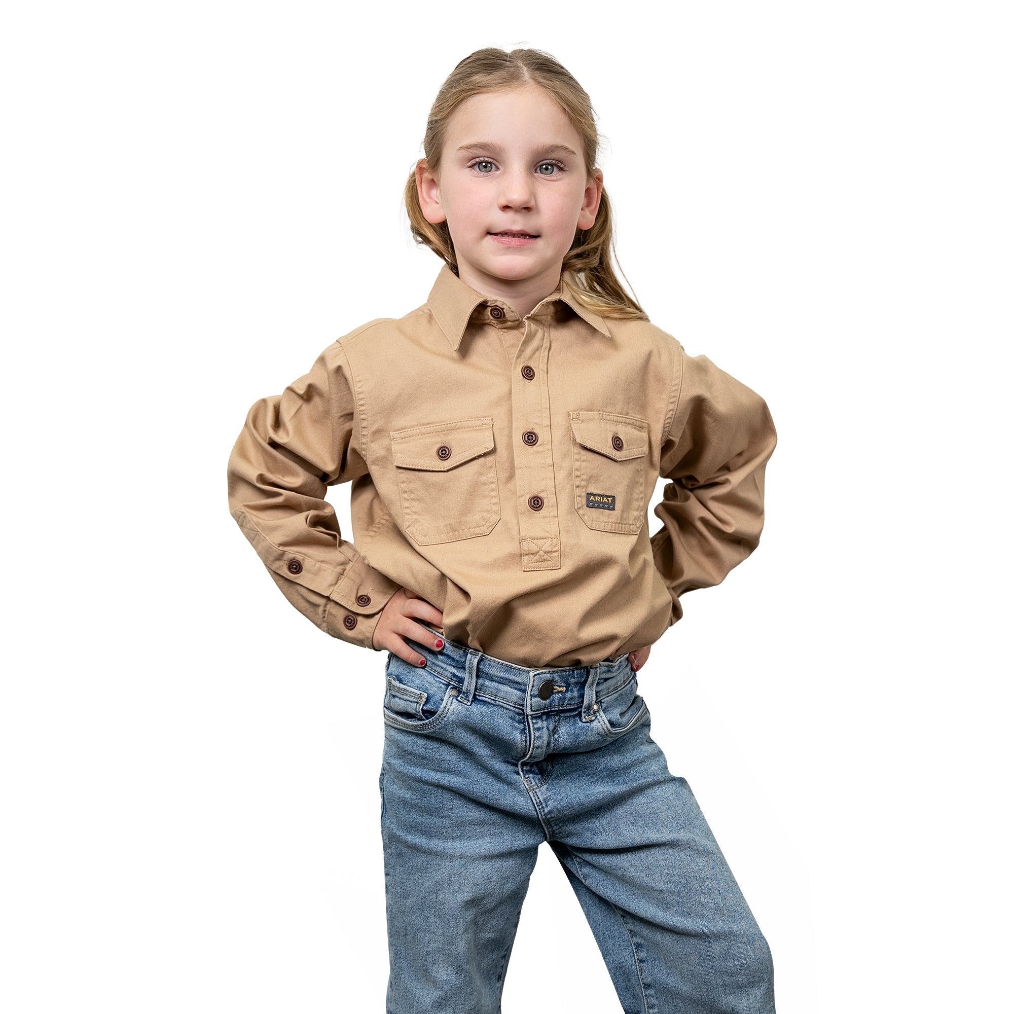 Ariat Youth Rebar Half Button Workshirt