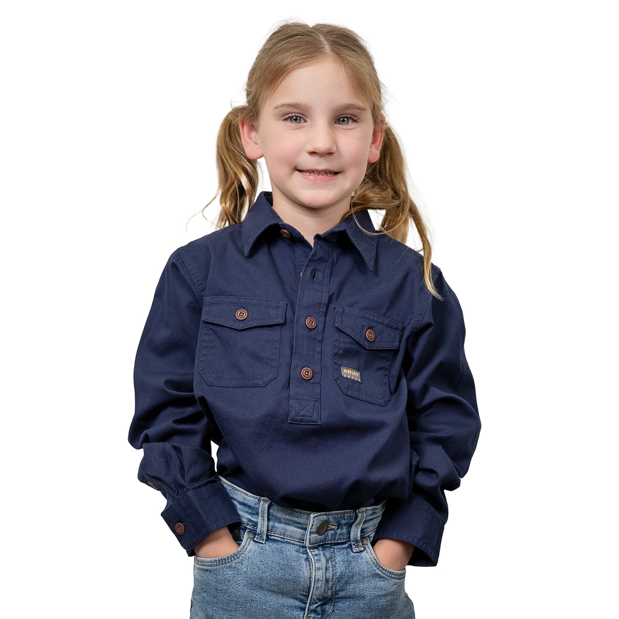 Ariat Youth Rebar Half Button Workshirt
