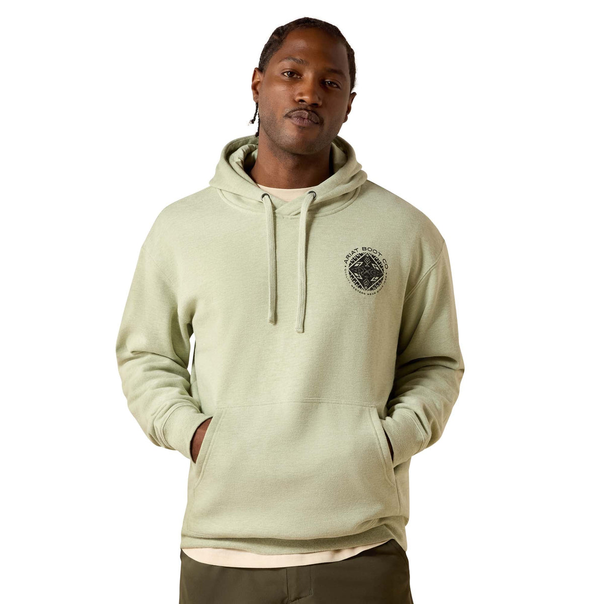 Southwest Sunset Fade Seal Hoodie - Sage Heather