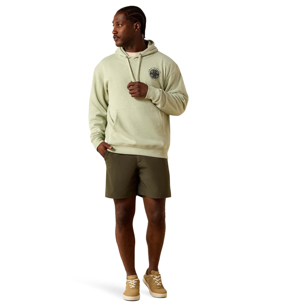 Southwest Sunset Fade Seal Hoodie - Sage Heather