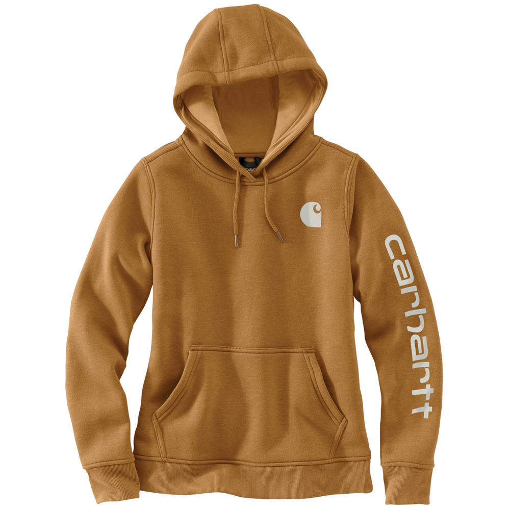 Carhartt Iconic Womens CLARKSBURG GRAPHIC Hooded Sweatshirt Carhartt Brown