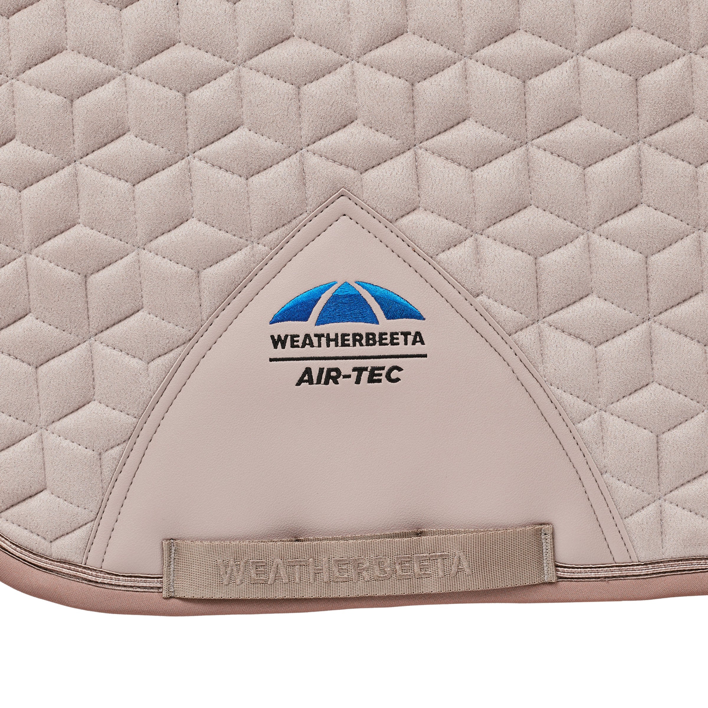 Rose Quartz - suede fabric and quilting detail