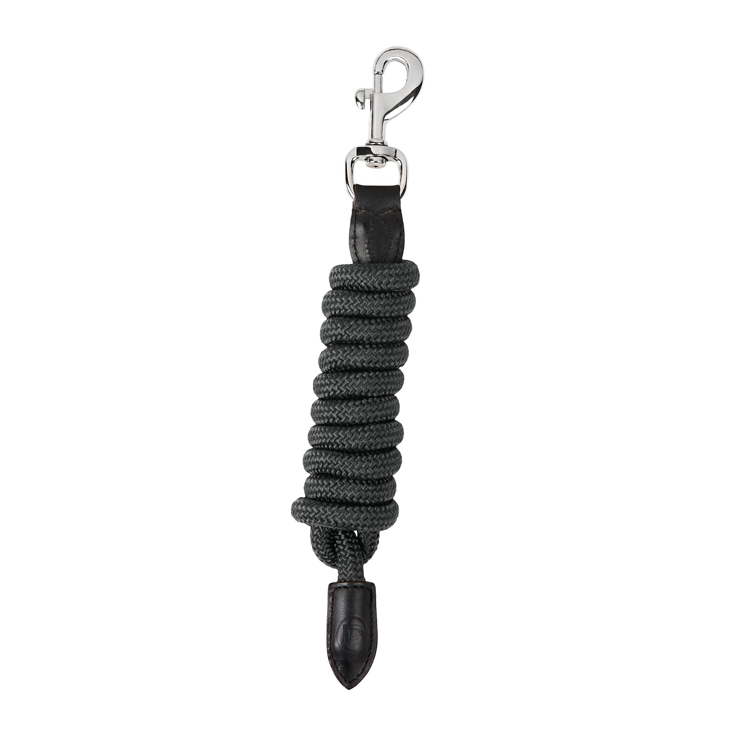 Dublin Leather Rope Lead - Charcoal/Black