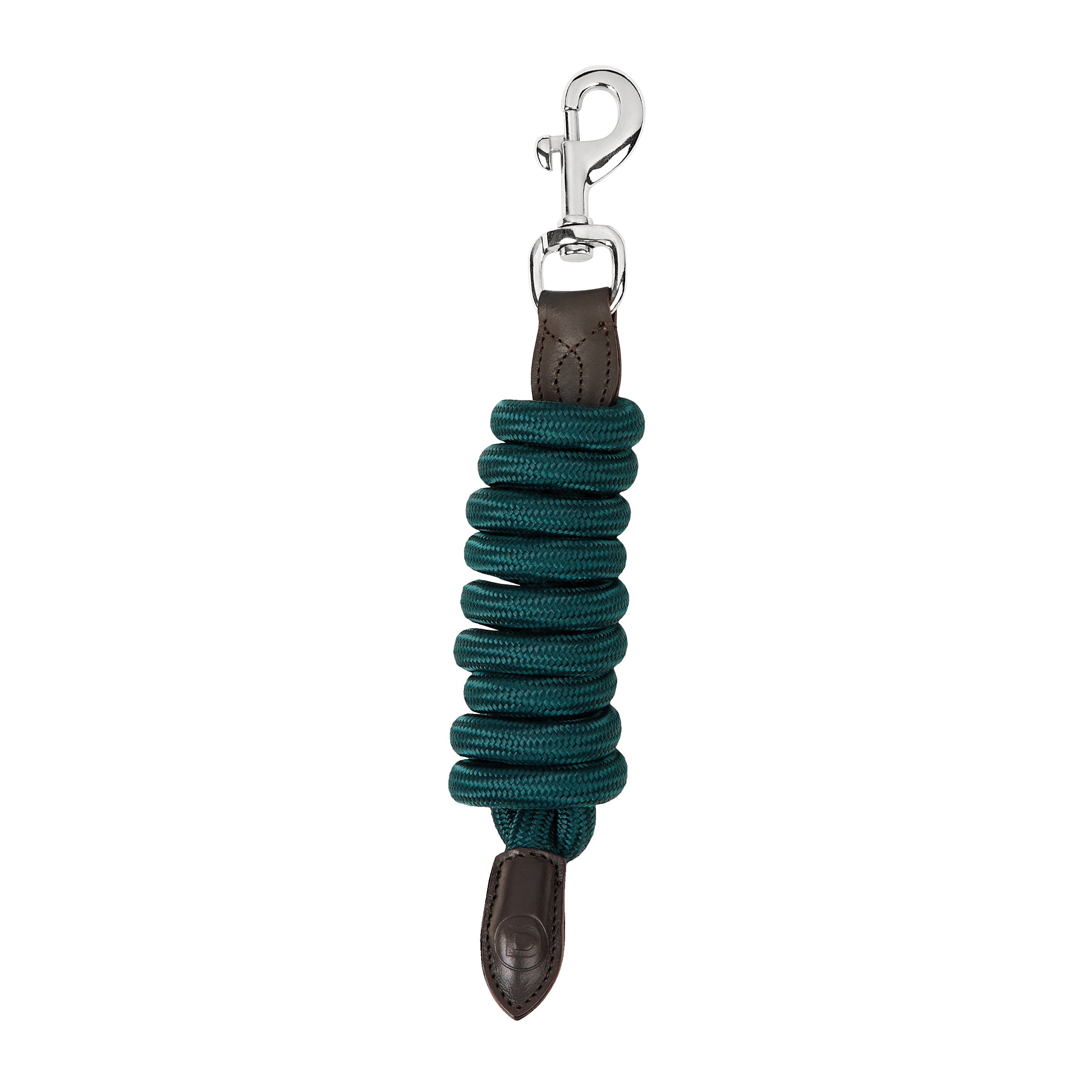 Dublin Leather Rope Lead - Hunter Green/Brown