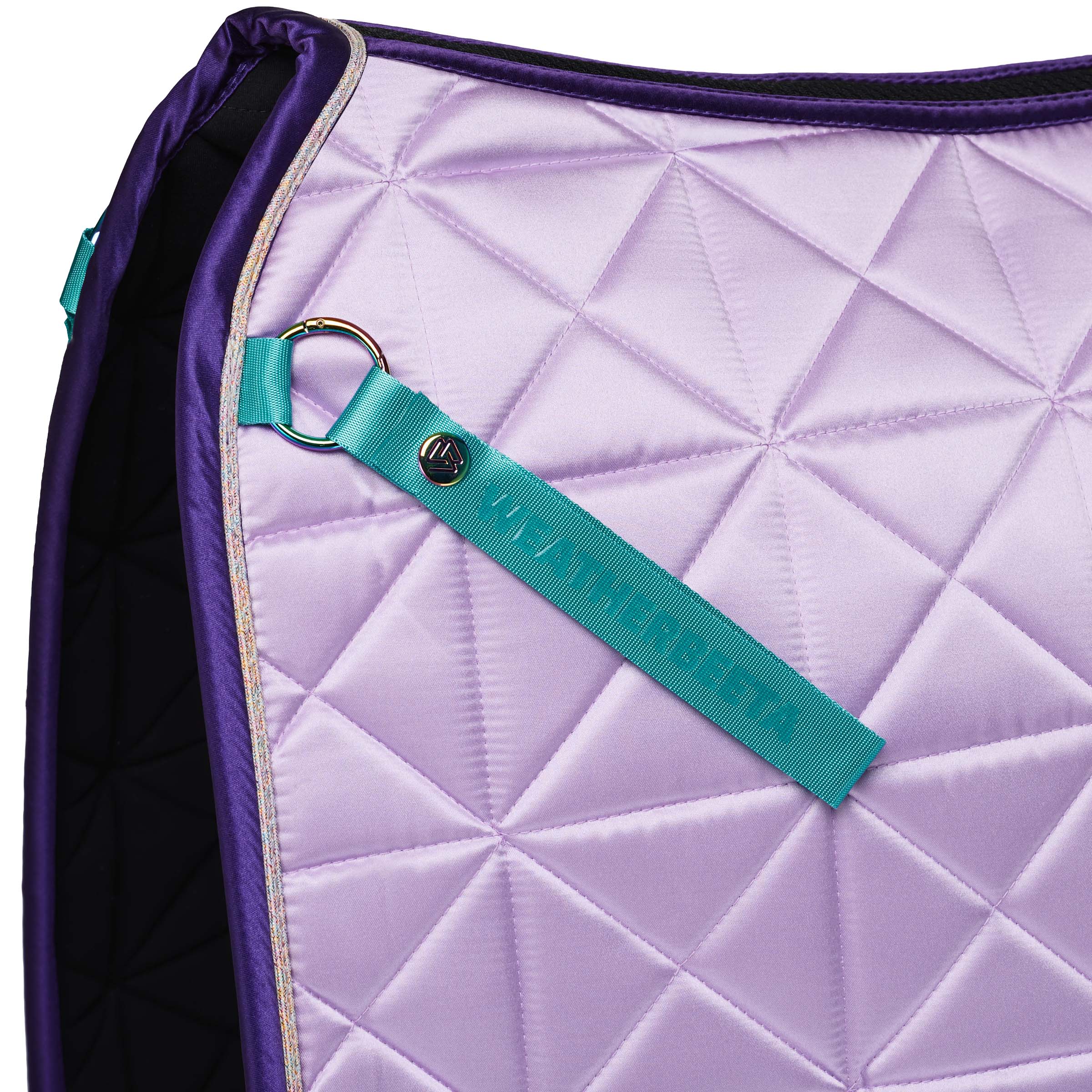 Purple - girth strap detail