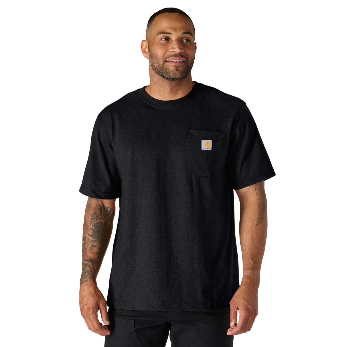 Carhartt Dearborn Relaxed Fit Heavyweight K87 Pocket T-Shirt - Black