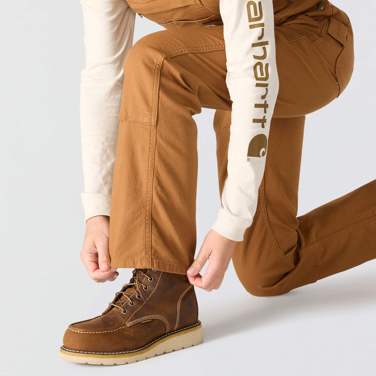 Carhartt Womens Ashland/Double Front Bib Overall - Carhartt Brown