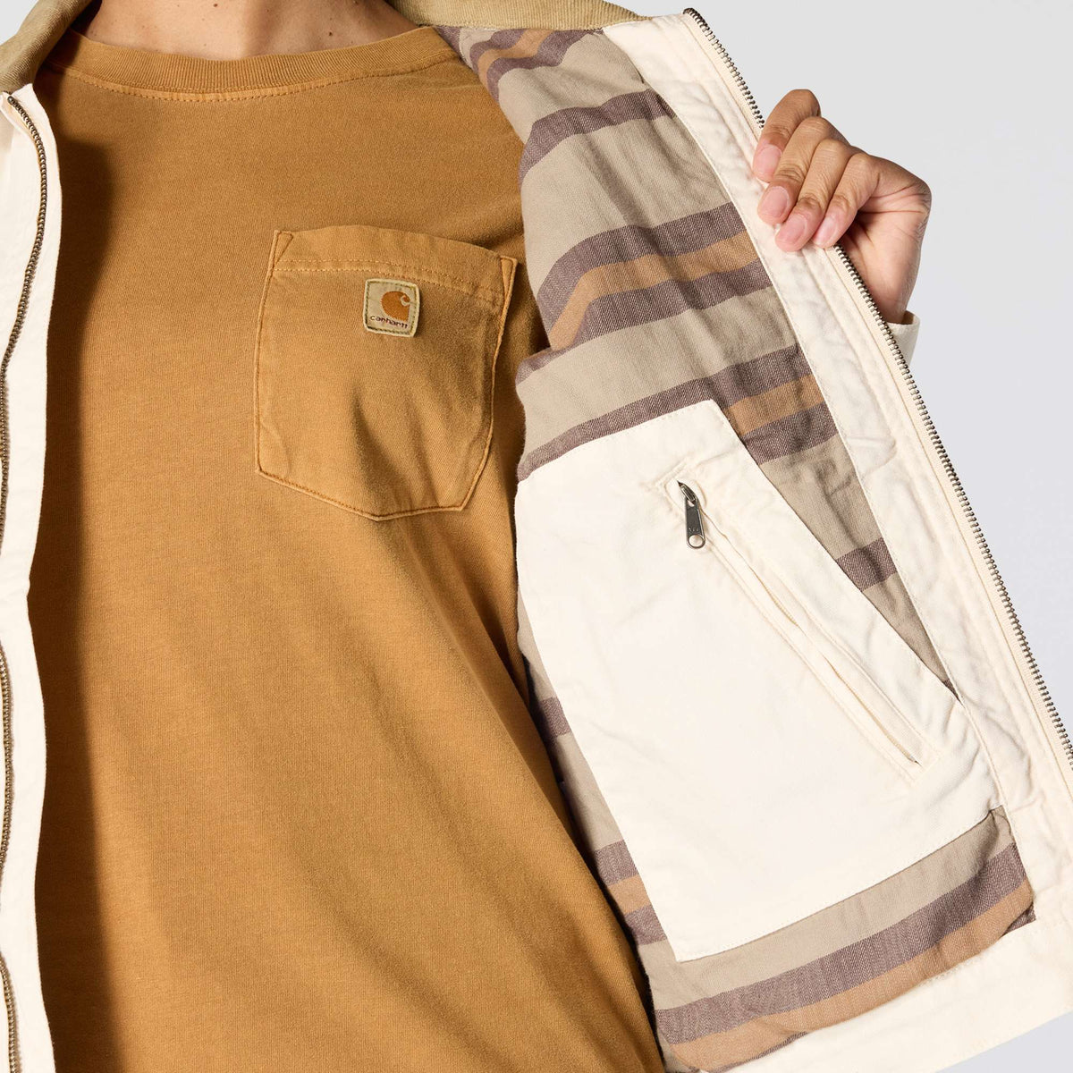 Carhartt Womens Detroit Relaxed fit Canvas Jacket - Natural
