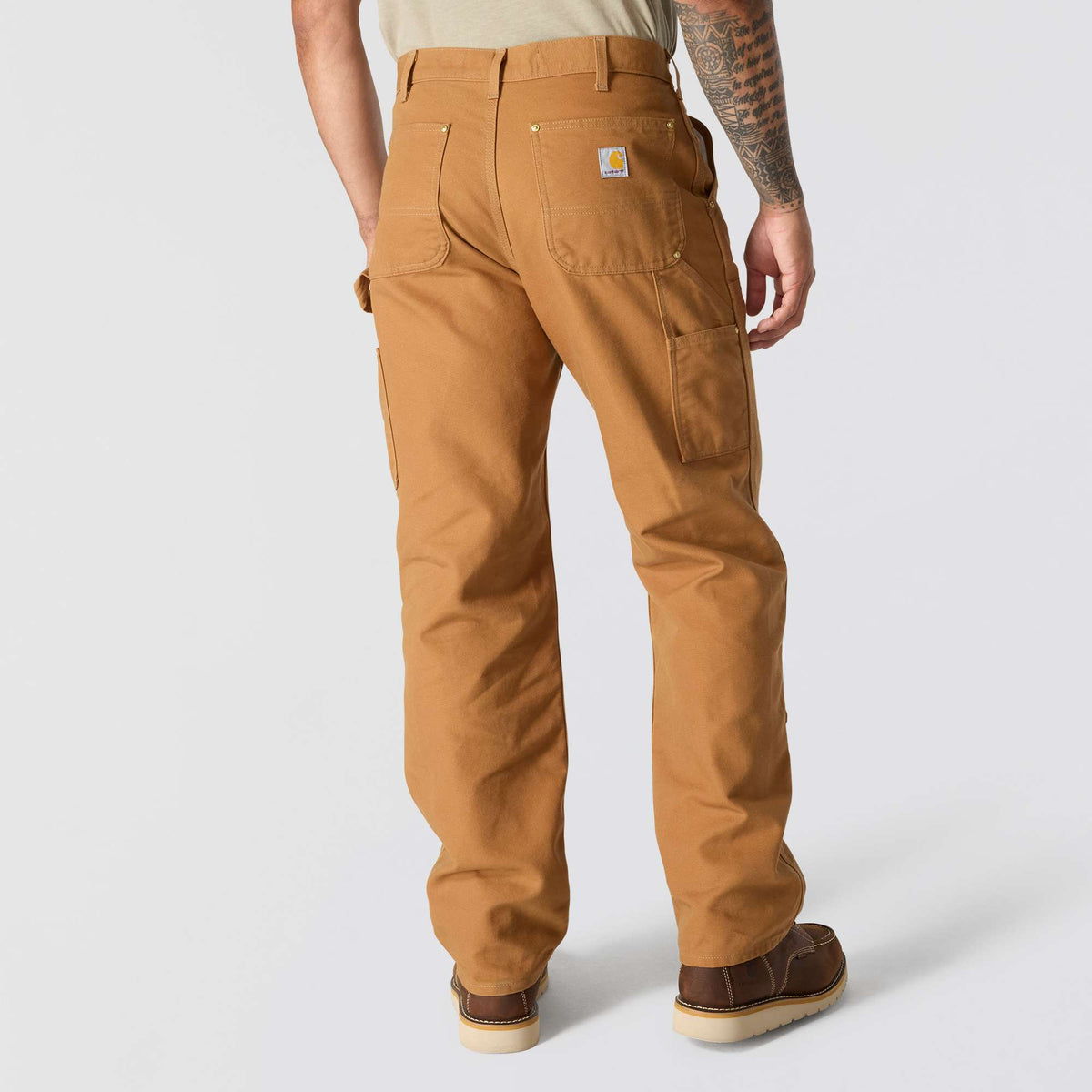 Carhartt Iconic Loose Fit Firm Duck Double Front Utility Work Pant - Carhartt Brown