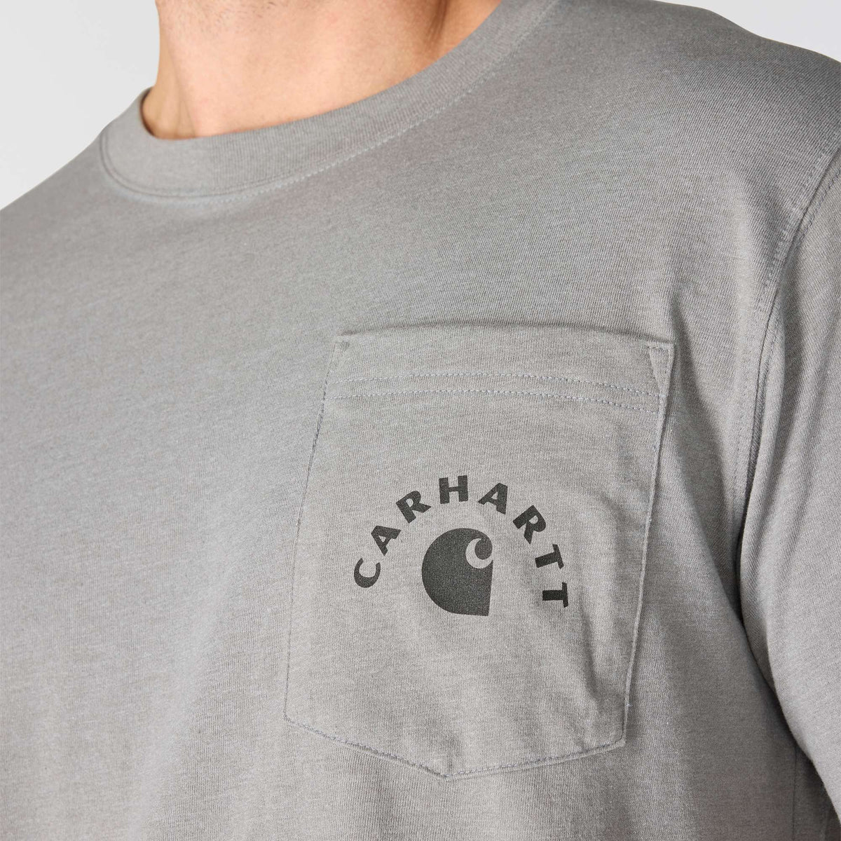 Carhartt Irvine Relaxed Work Logo T-Shirt - Weather Ash Heather