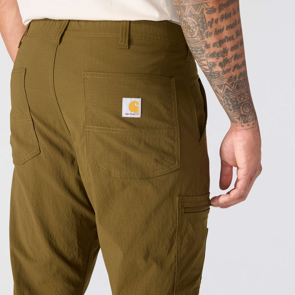 Carhartt Relaxed Tapered Force Ripstop Cargo Work Pant - Burnished Logs