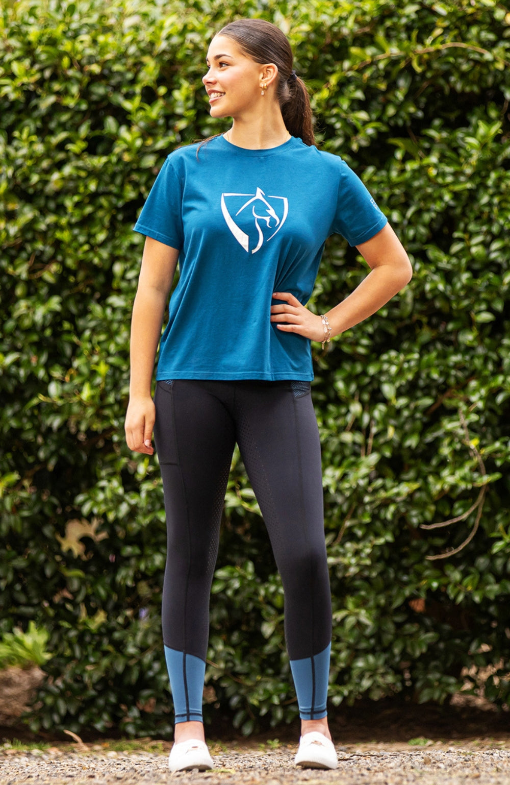 BARE Equestrian Silver Logo T-Shirt