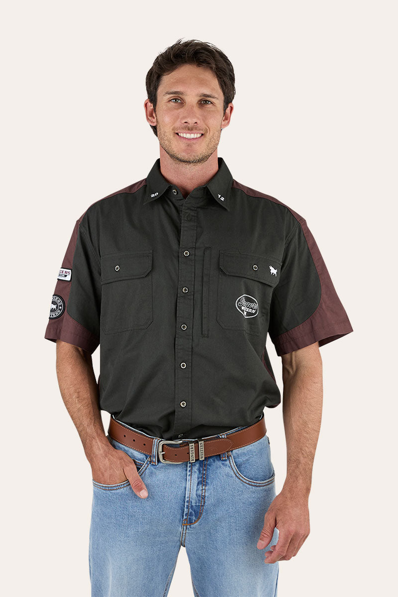 Ringers Western Back Roads Mens Short Sleeve Work Shirt