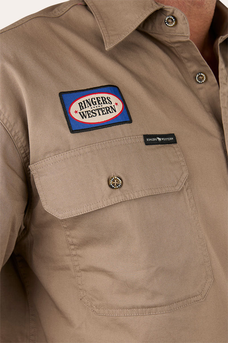 Ringers Western Bull Dodger Mens Full Button SS Work Shirt