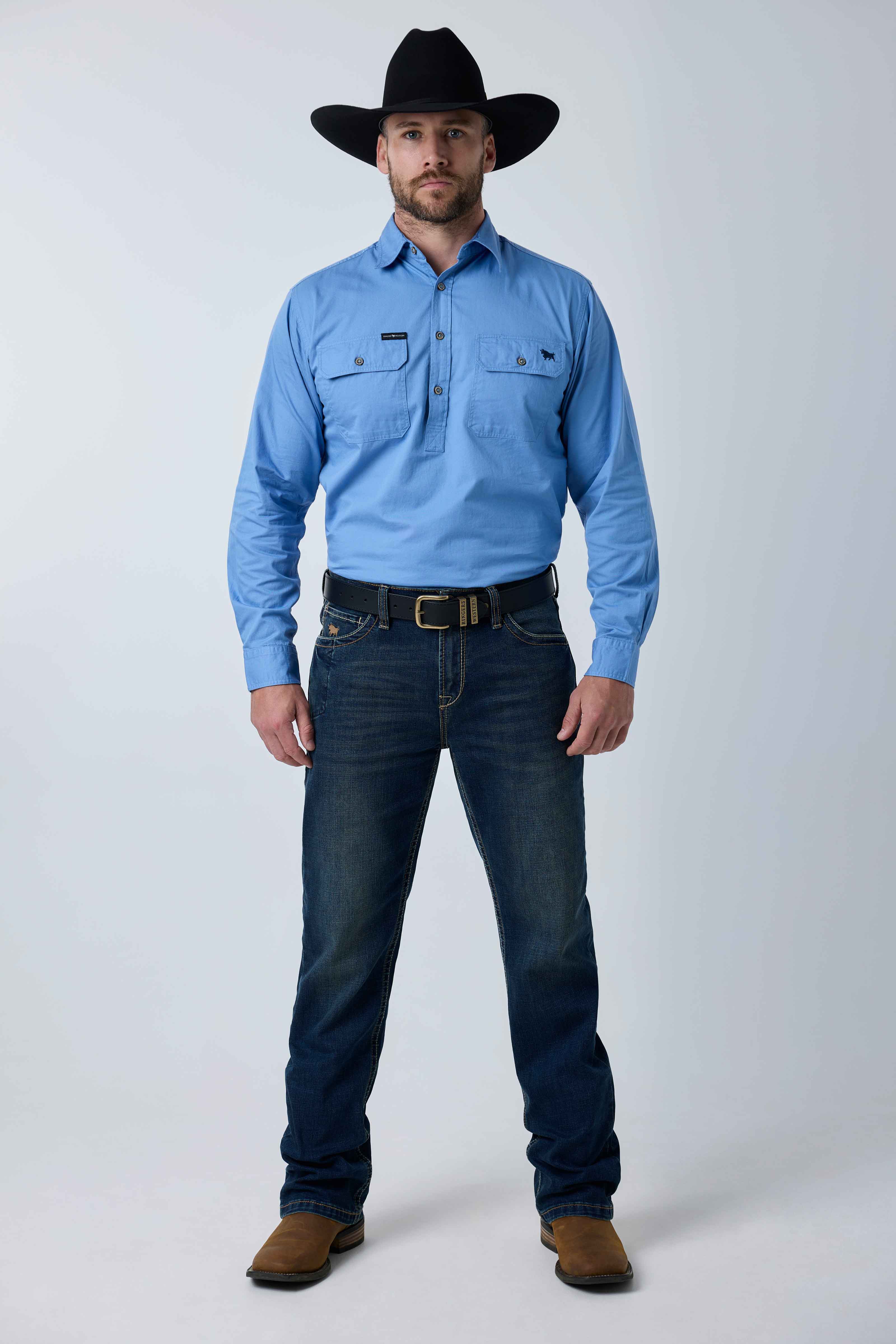 Ringers Western Blaze Mens Relaxed Bootleg Jean