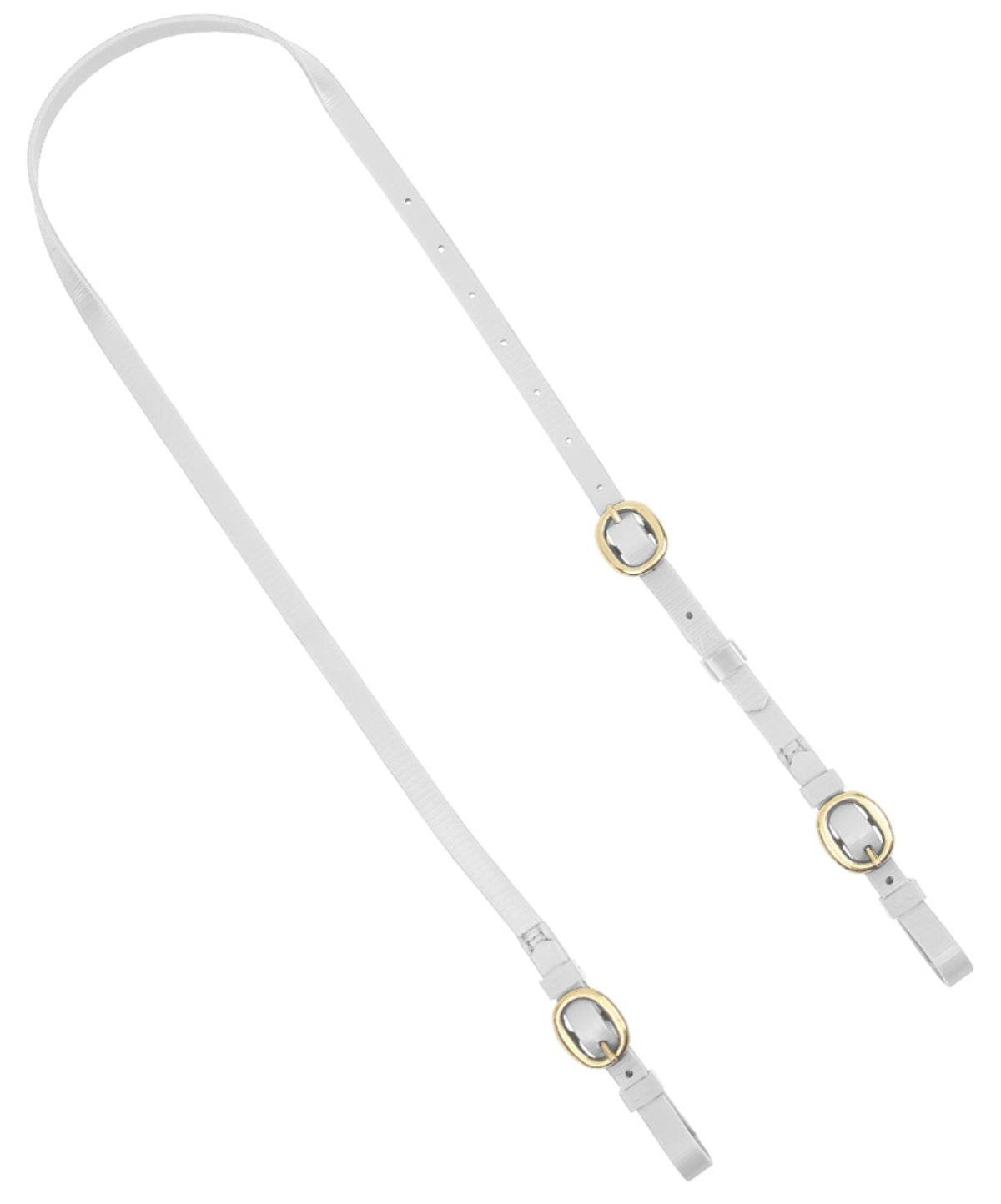 Zilco Anti-Rearing Bit Strap PVC Brass Buckle / White