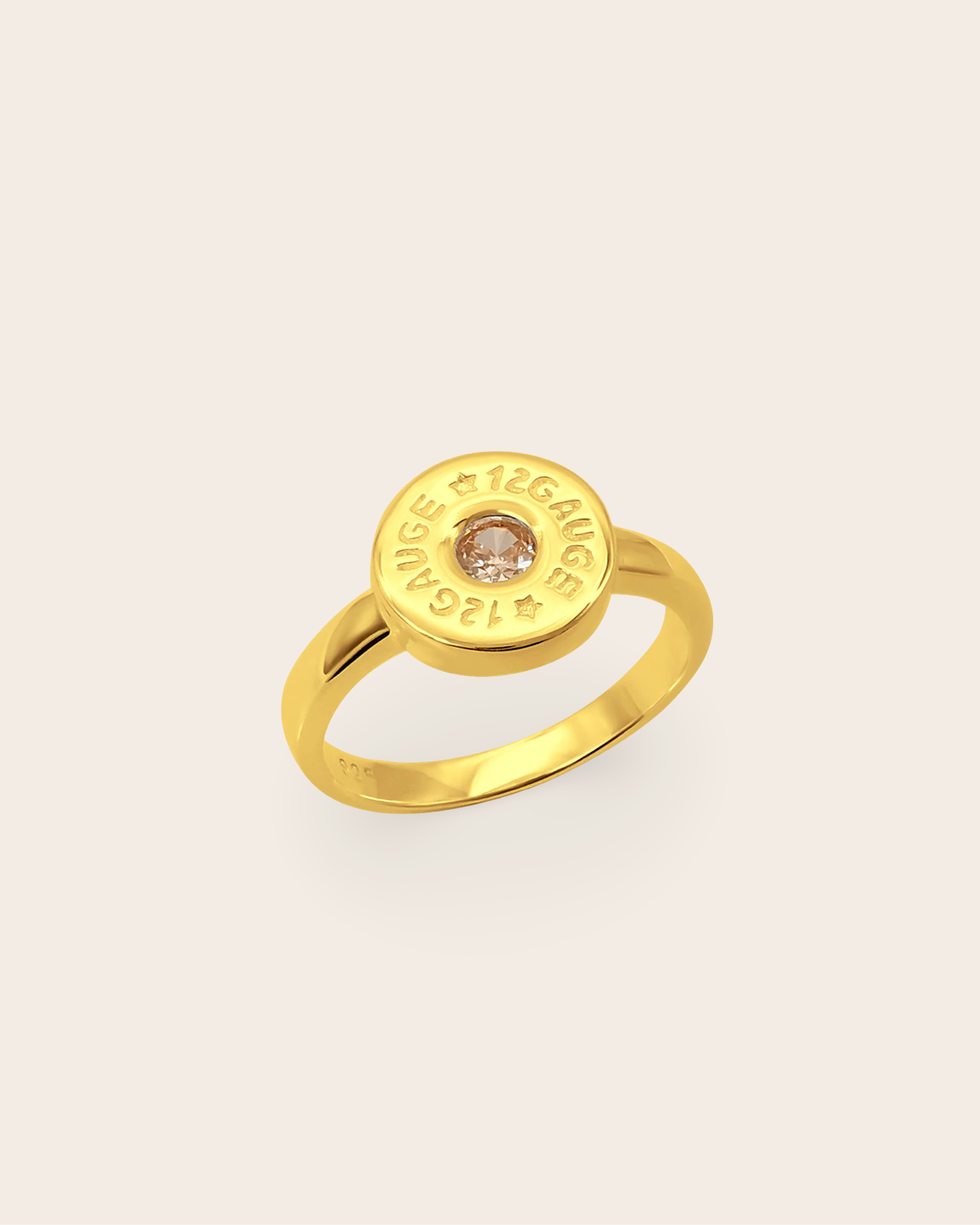Whistle & Pop Heritage 12 Gauge Ring Champagne