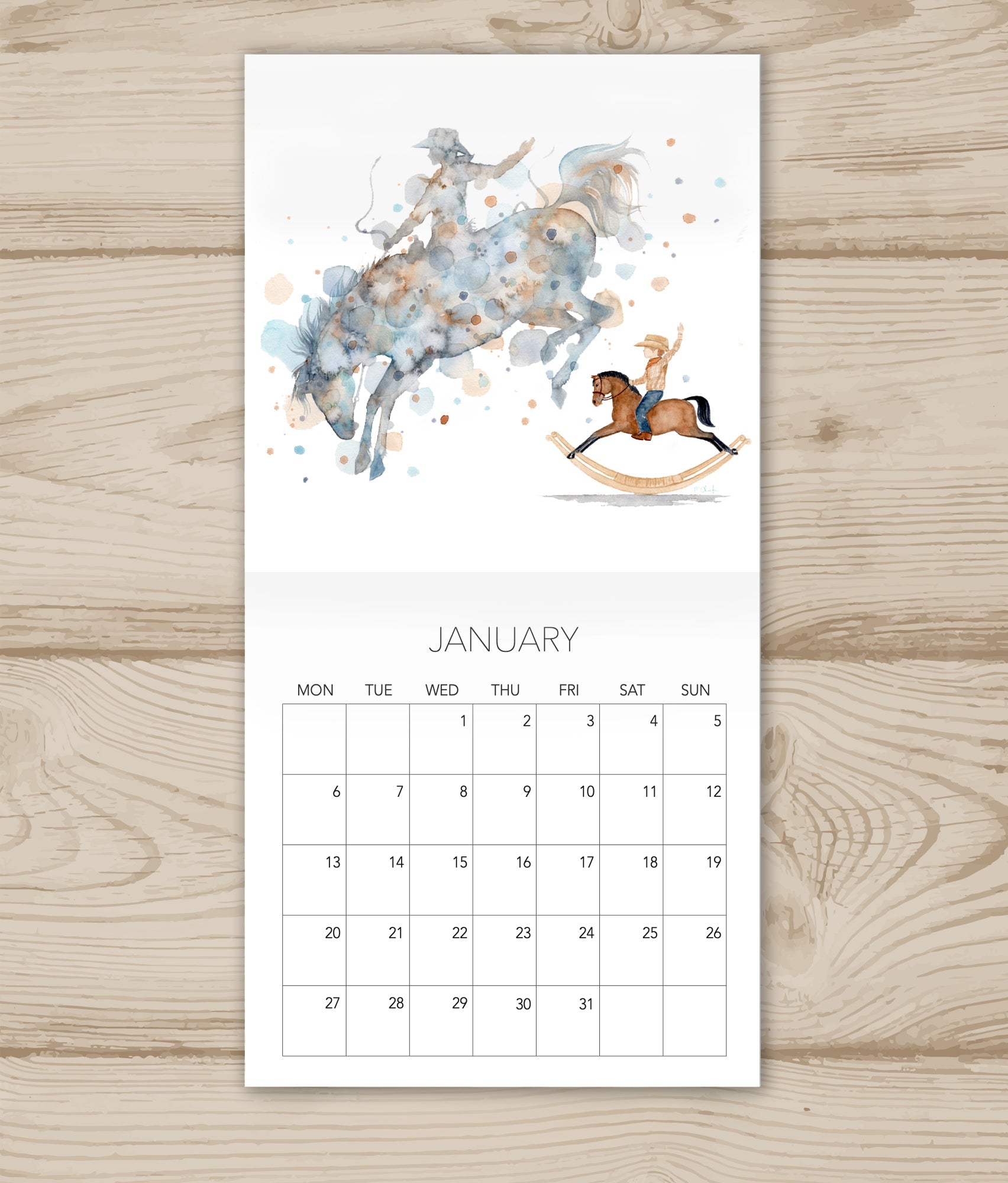 Michelle Clarke 2026 "Horses In Watercolour" Calendar