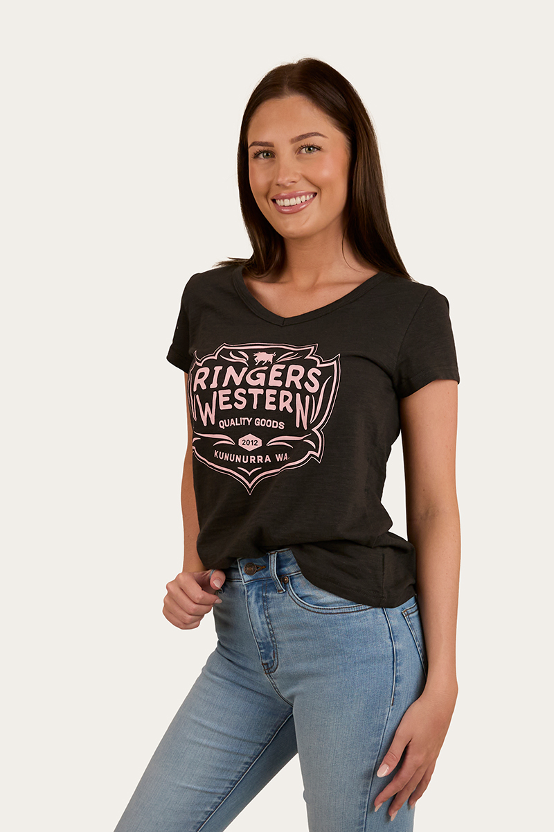 Ringers Western Quality Goods Womens V Neck T Shirt