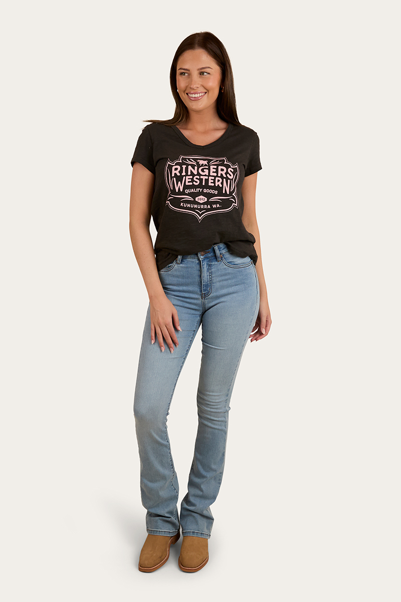 Ringers Western Quality Goods Womens V Neck T Shirt