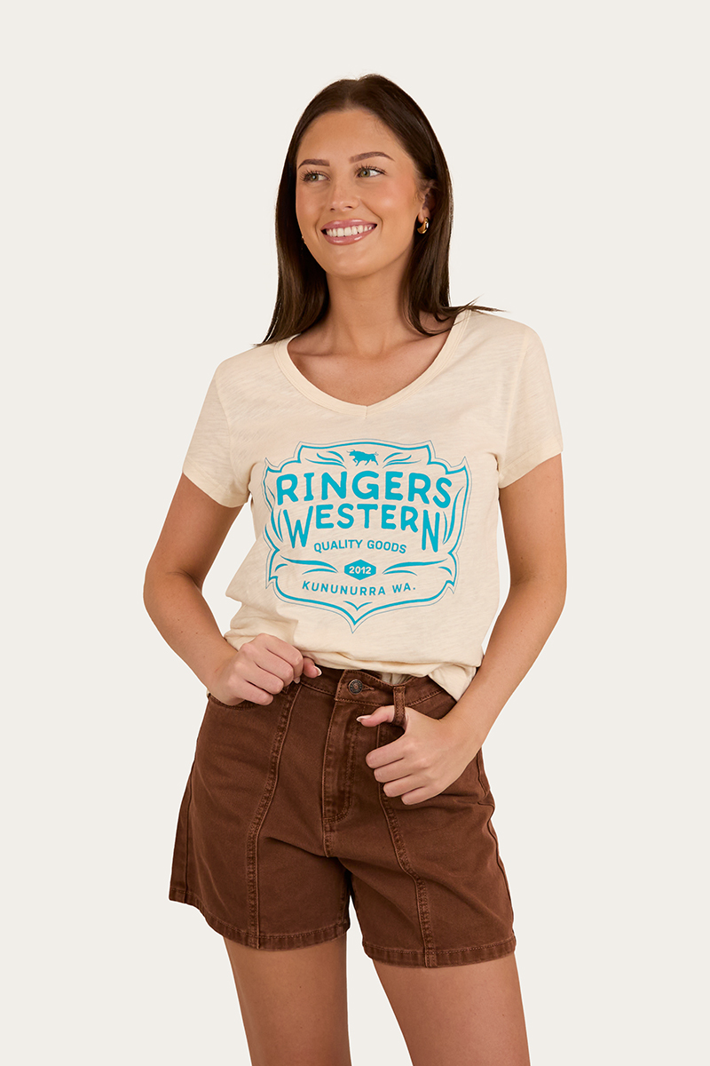 Ringers Western Quality Goods Womens V Neck T Shirt