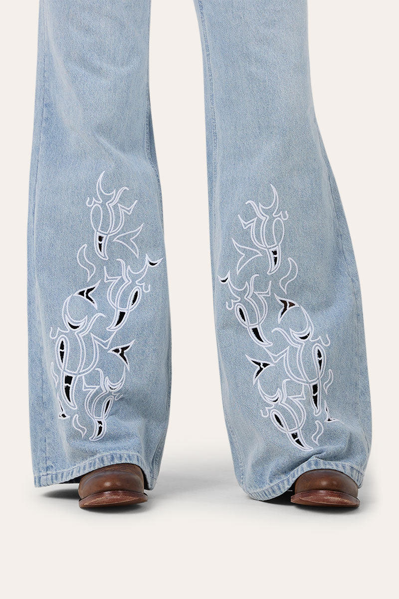Ringers Western April Womens High Rise Wide Leg Jean