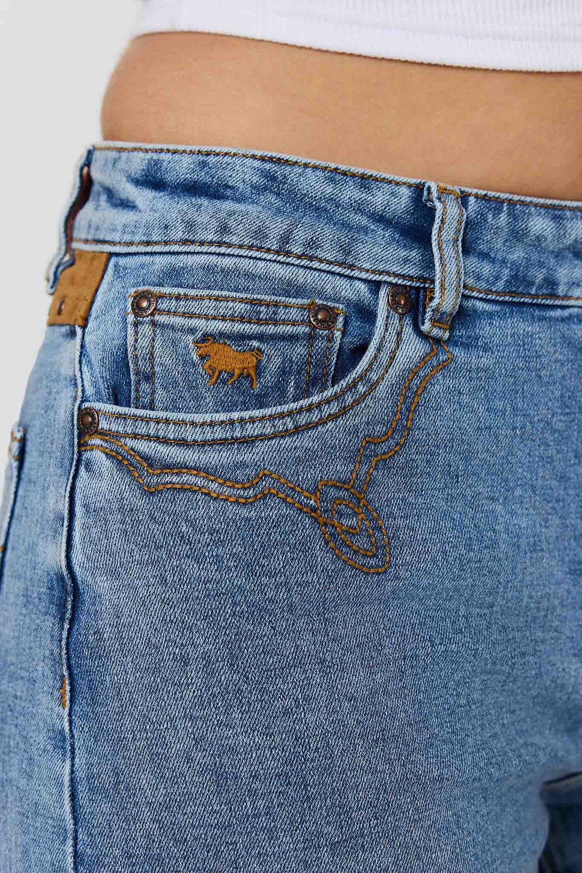 Ringers Western Nashville Womens Faux Suede Trim Short