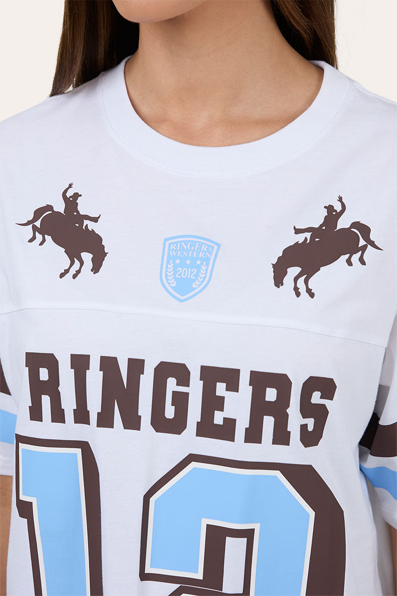 Ringers Western Rodeo Cowboy Athletic Oversized Tee