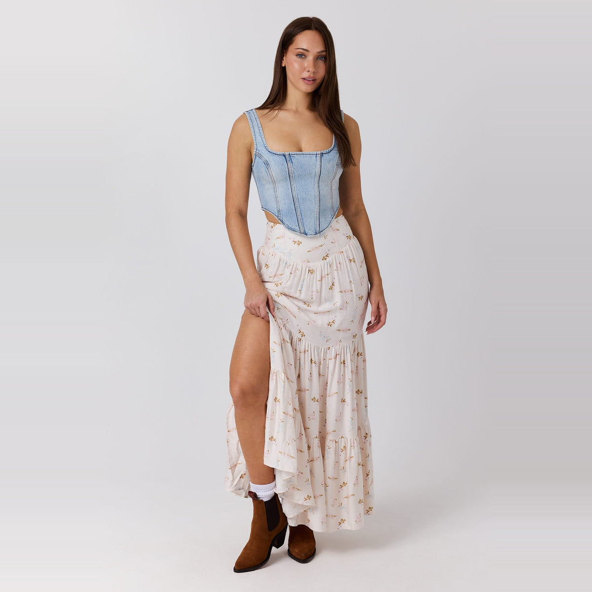 Ringers Western Minxy Womens Denim Corset Top