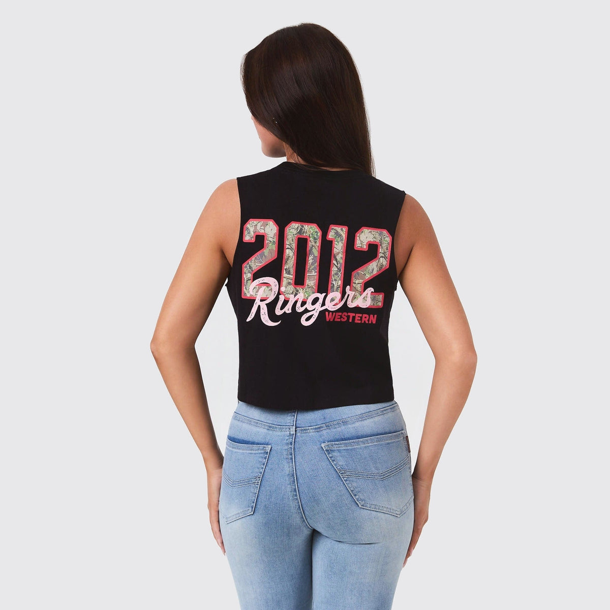 Ringers Western Backcountry Womens Cropped Muscle Tank