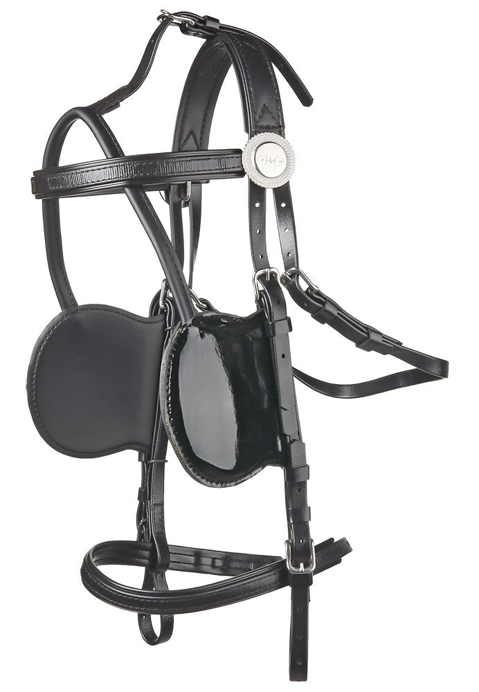 Zilco Fine Patent Driving Bridle Shetland