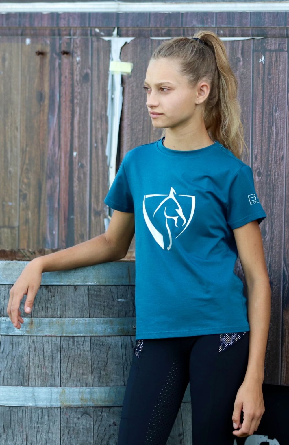 BARE Equestrian Youth Silver Logo T-Shirt