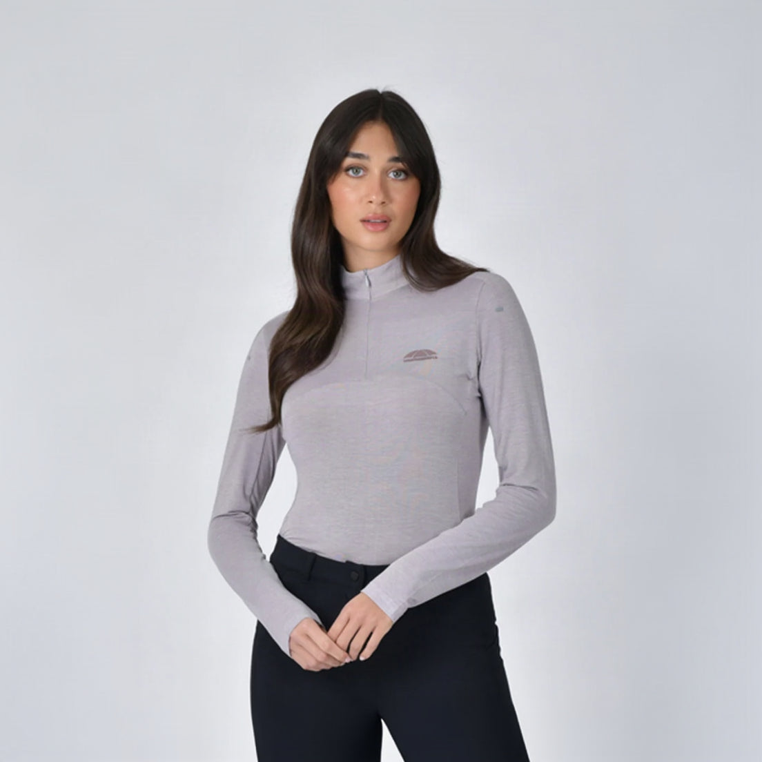 Weatherbeeta 37.5 Lightweight Performance Long Sleeve 1/4 Zip Top - Mauve Wine Marle