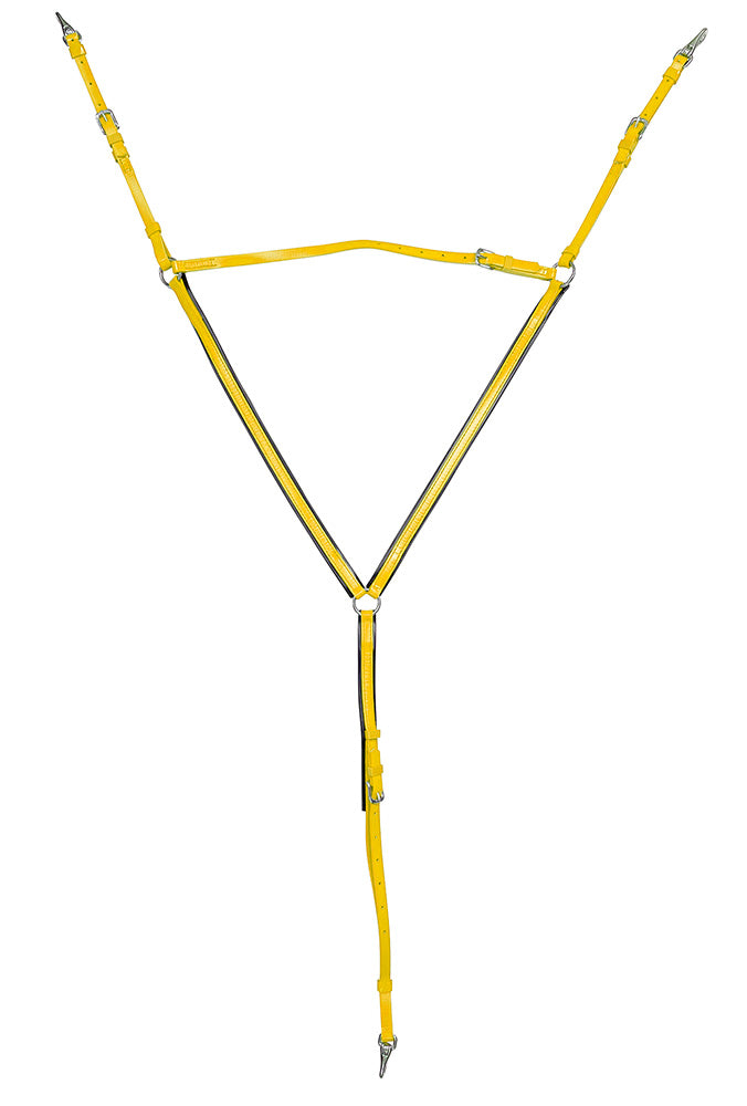 Zilco Buxton Breastplate Black/Yellow Cob