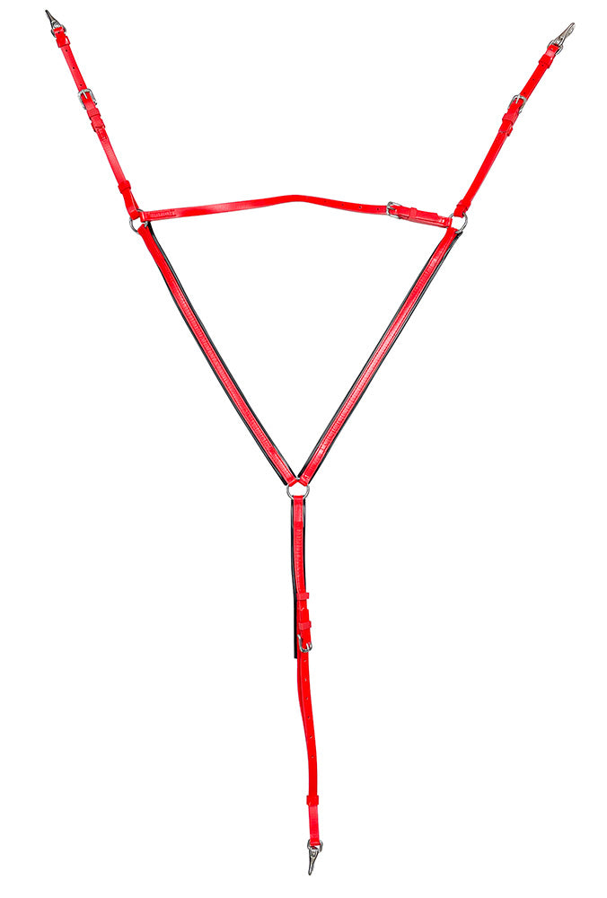 Zilco Buxton Breastplate Black/Red Cob