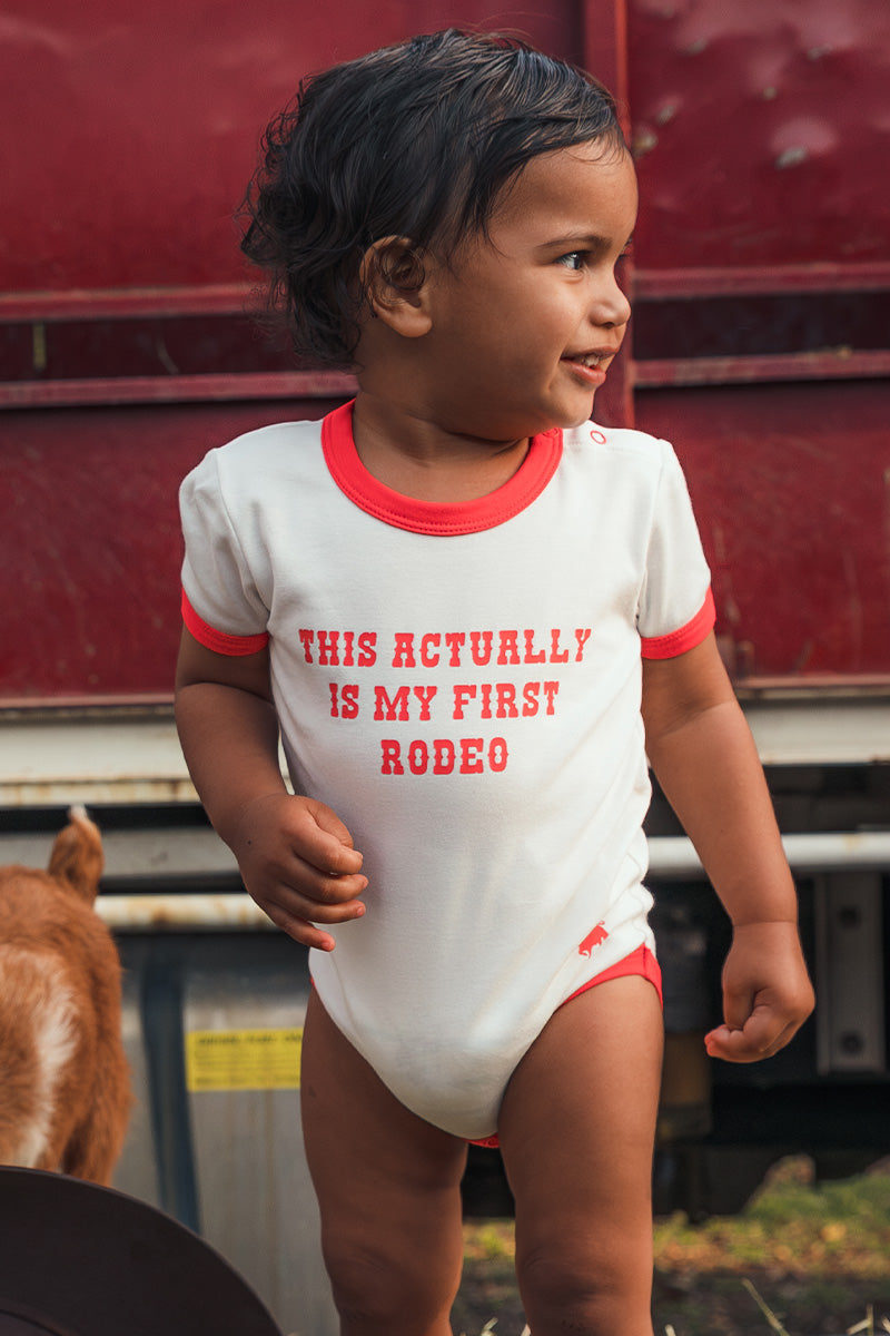Ringers Western First Rodeo Babies Short Sleeve Romper