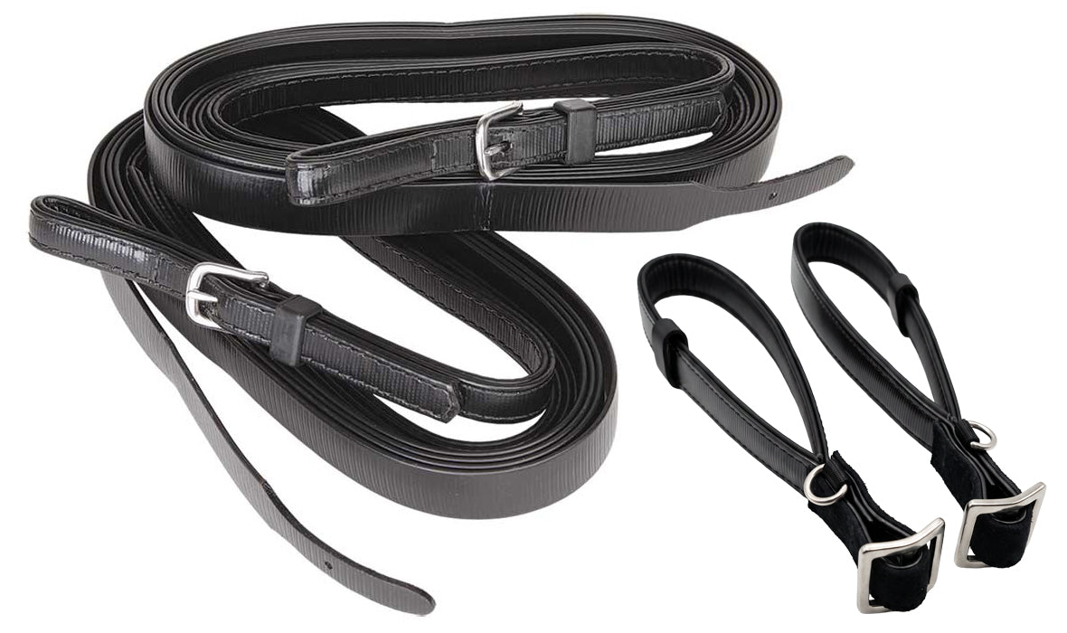 Zilco Plain Reins with Moveable Loops 4.8m