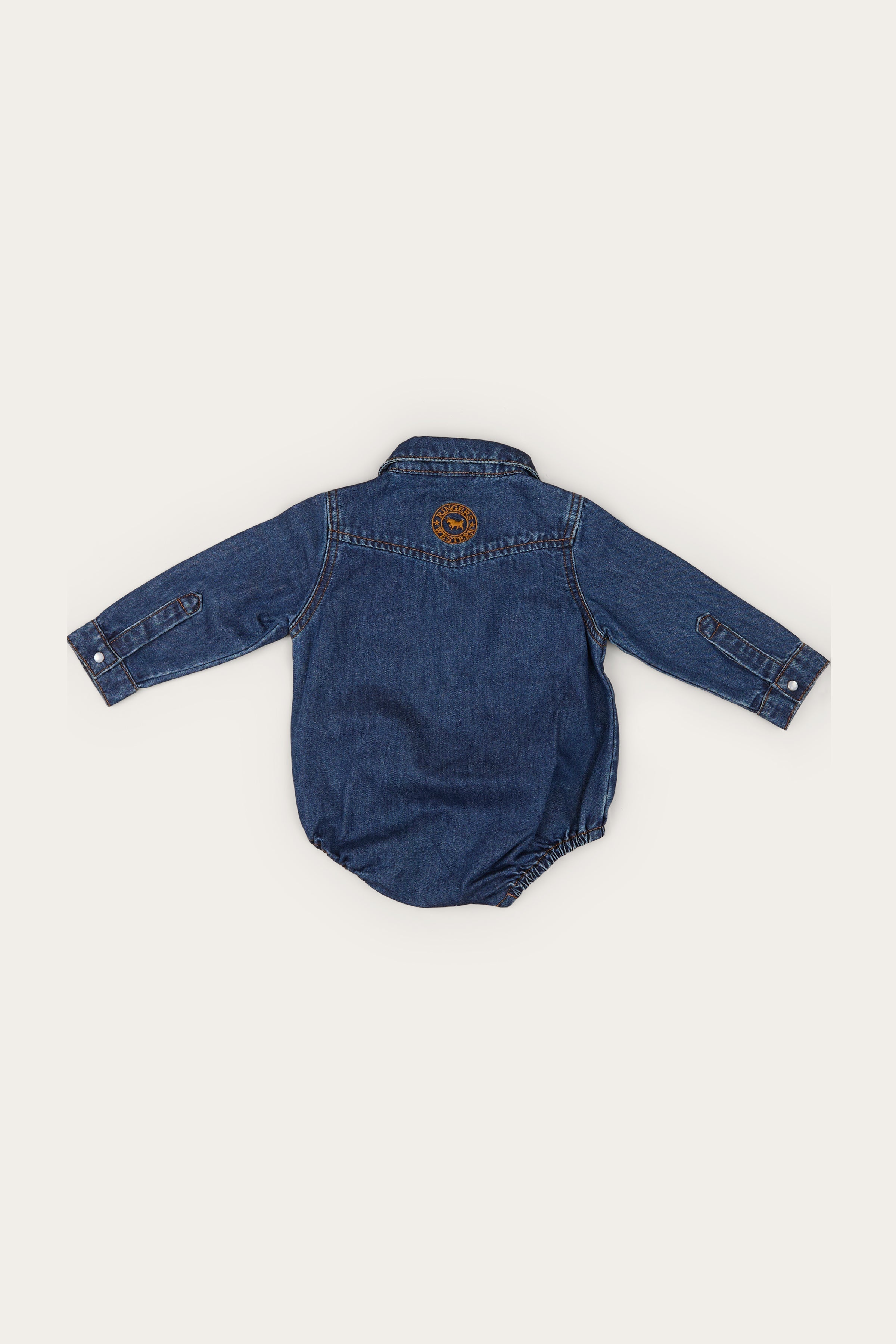 Ringers Western Jax Babies Chambray Western Shirt Romper
