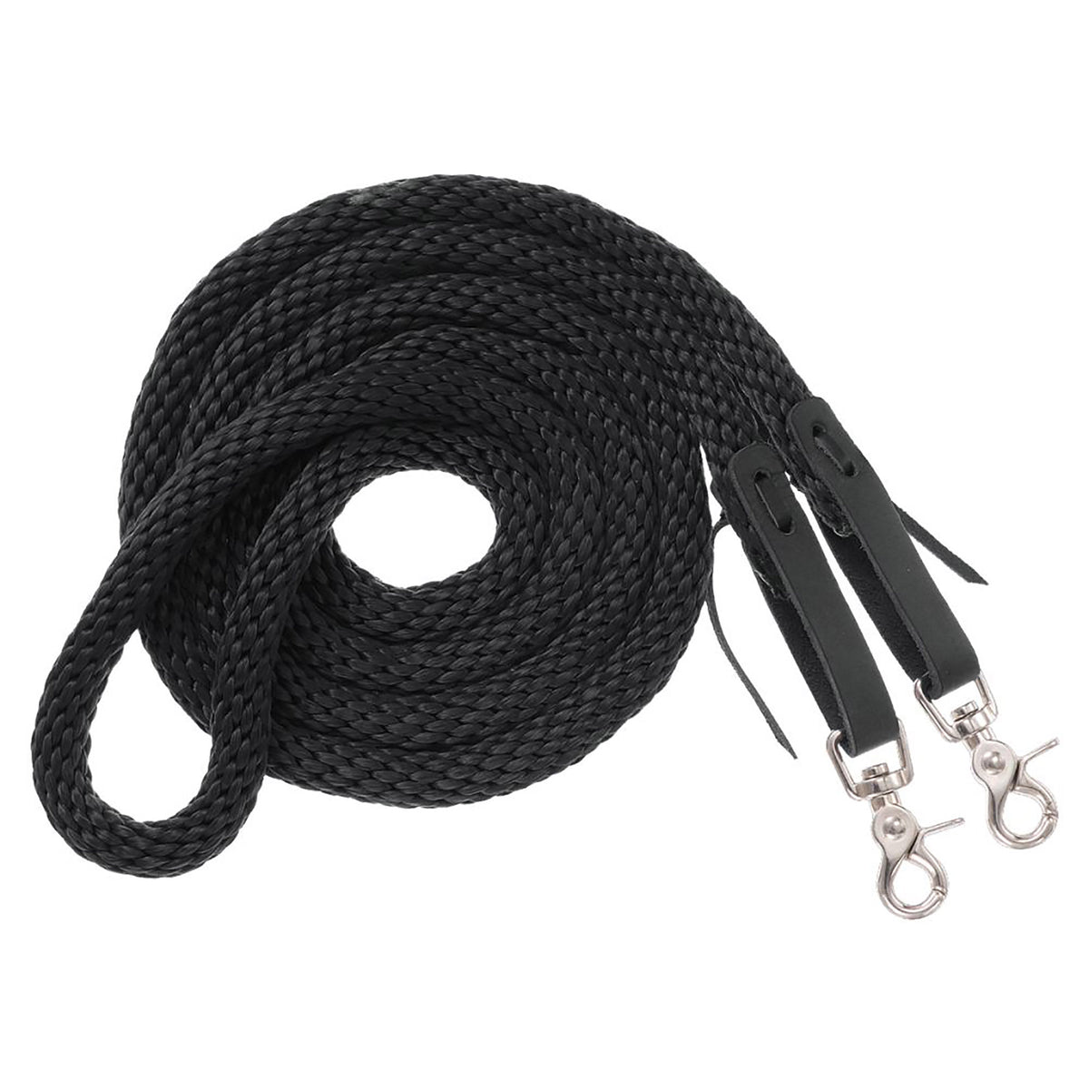 Royal King Poly Roping Reins Black