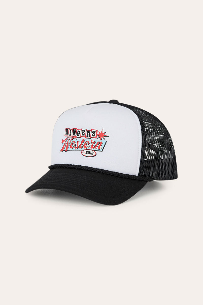 Ringers Western Roadsign Trucker Cap - Black/White
