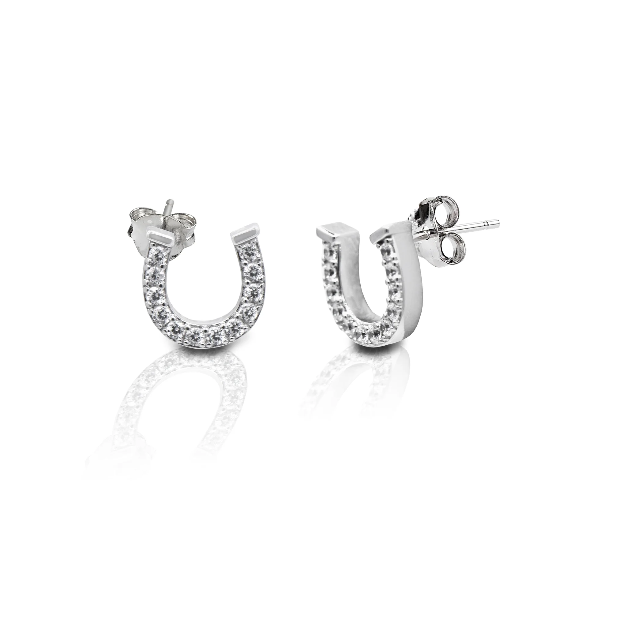 Kelly Herd Earrings Pavé Horseshoe
