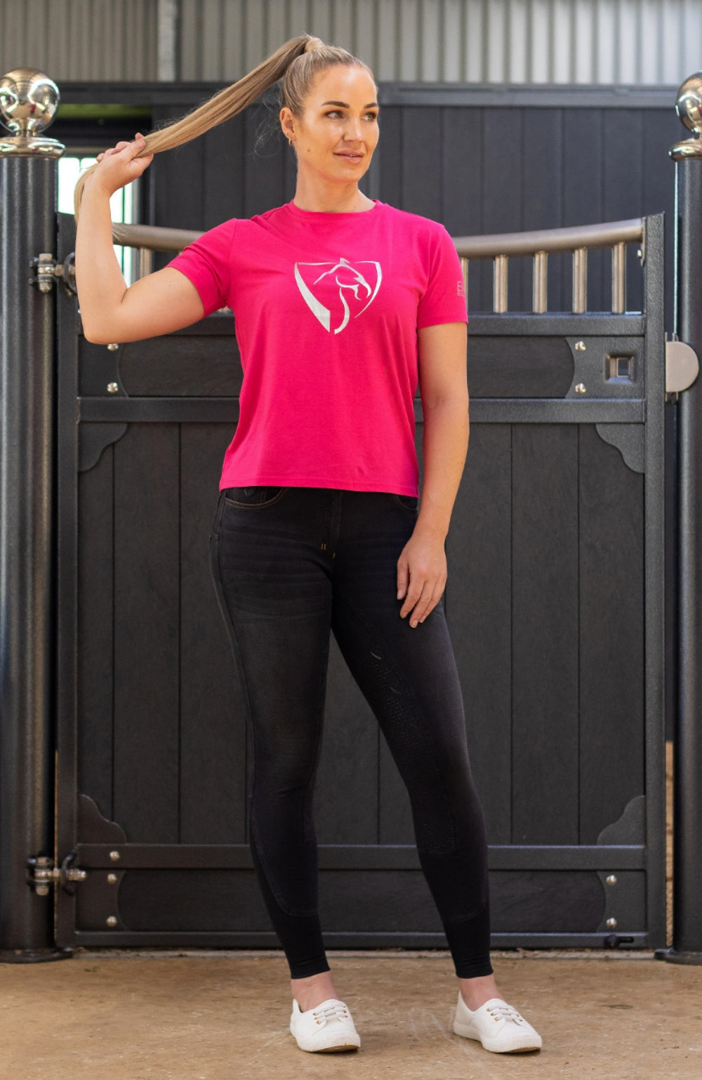 BARE Equestrian Silver Logo T-Shirt