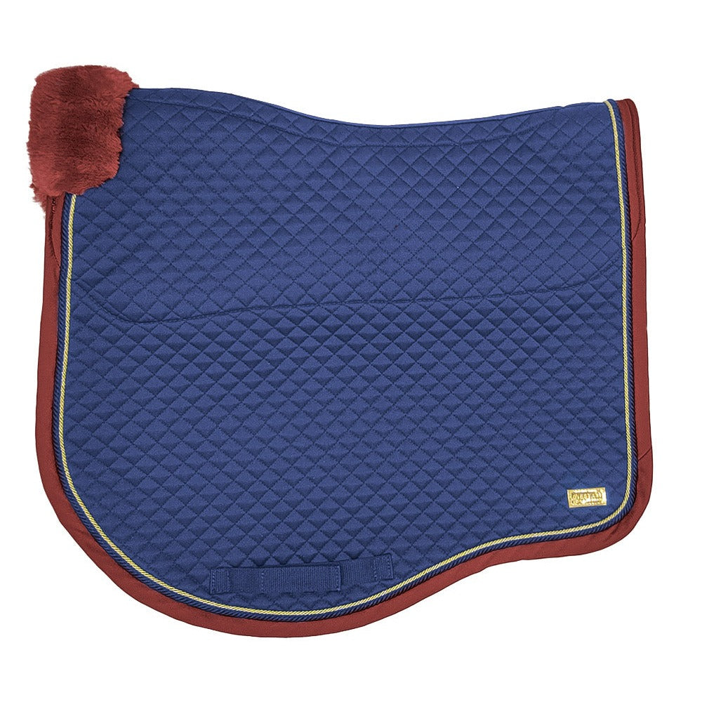 Zilco Estate Fleece Dressage Saddlecloth Navy/Burgundy