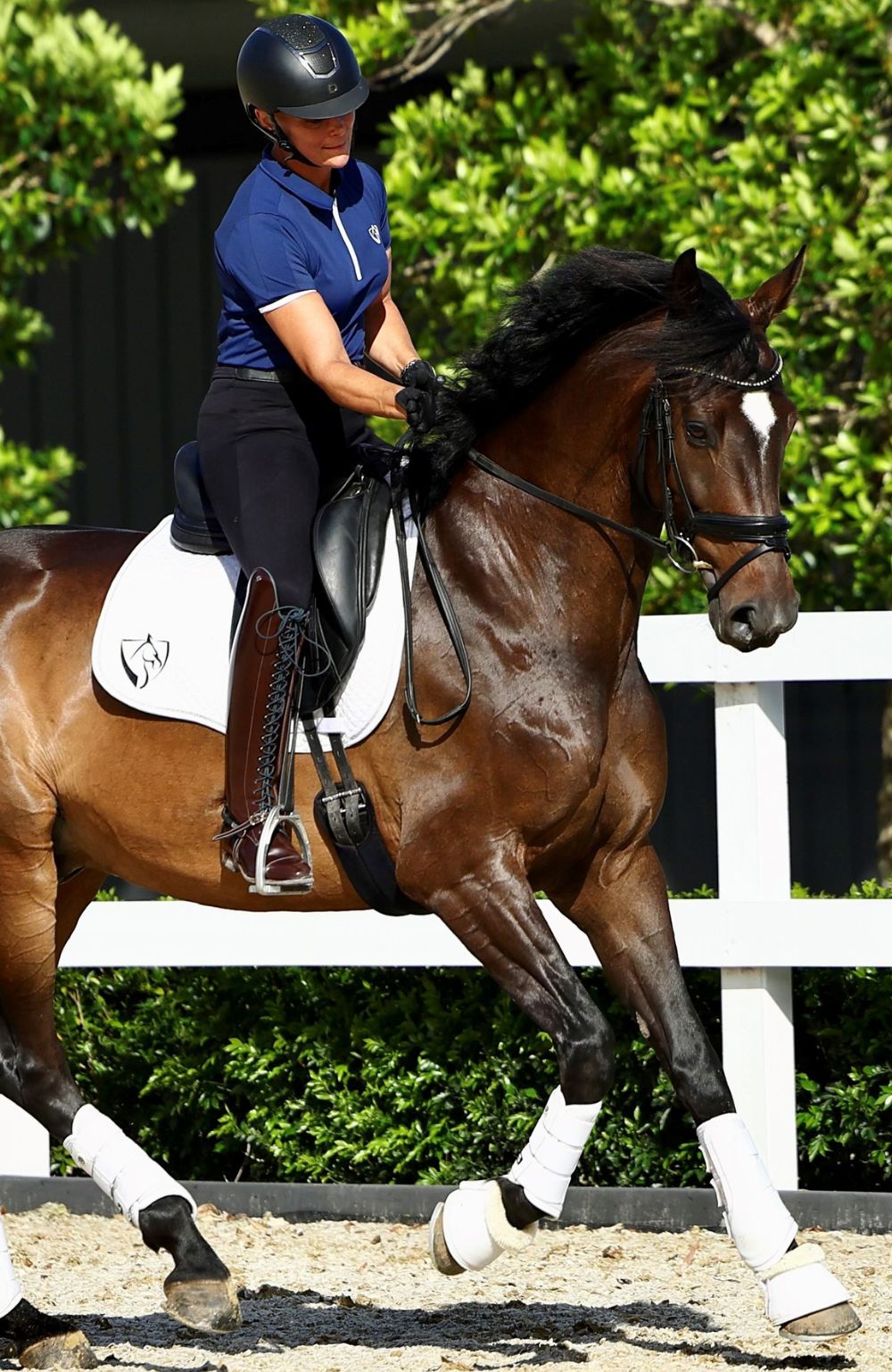 BARE Equestrian Active Mesh Polo Shirt