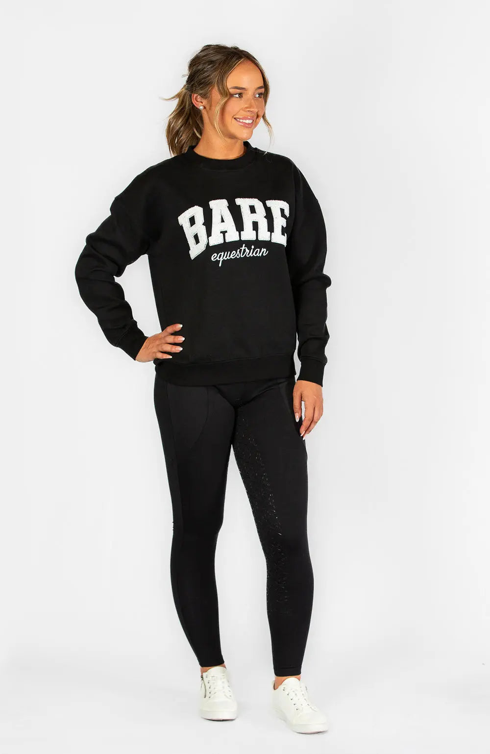 BARE Equestrian Academy Sweater - Black/White