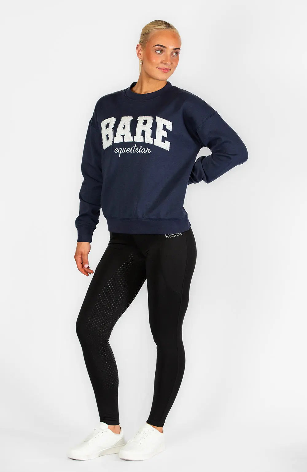 BARE Equestrian Academy Sweater - Navy/White