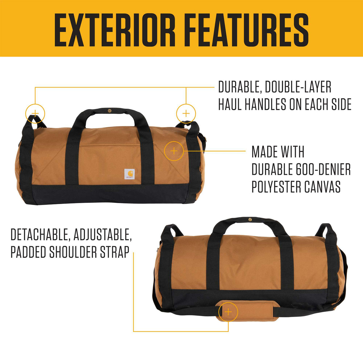 Carhartt 40L Classic Round Duffel - Carhartt Brown
