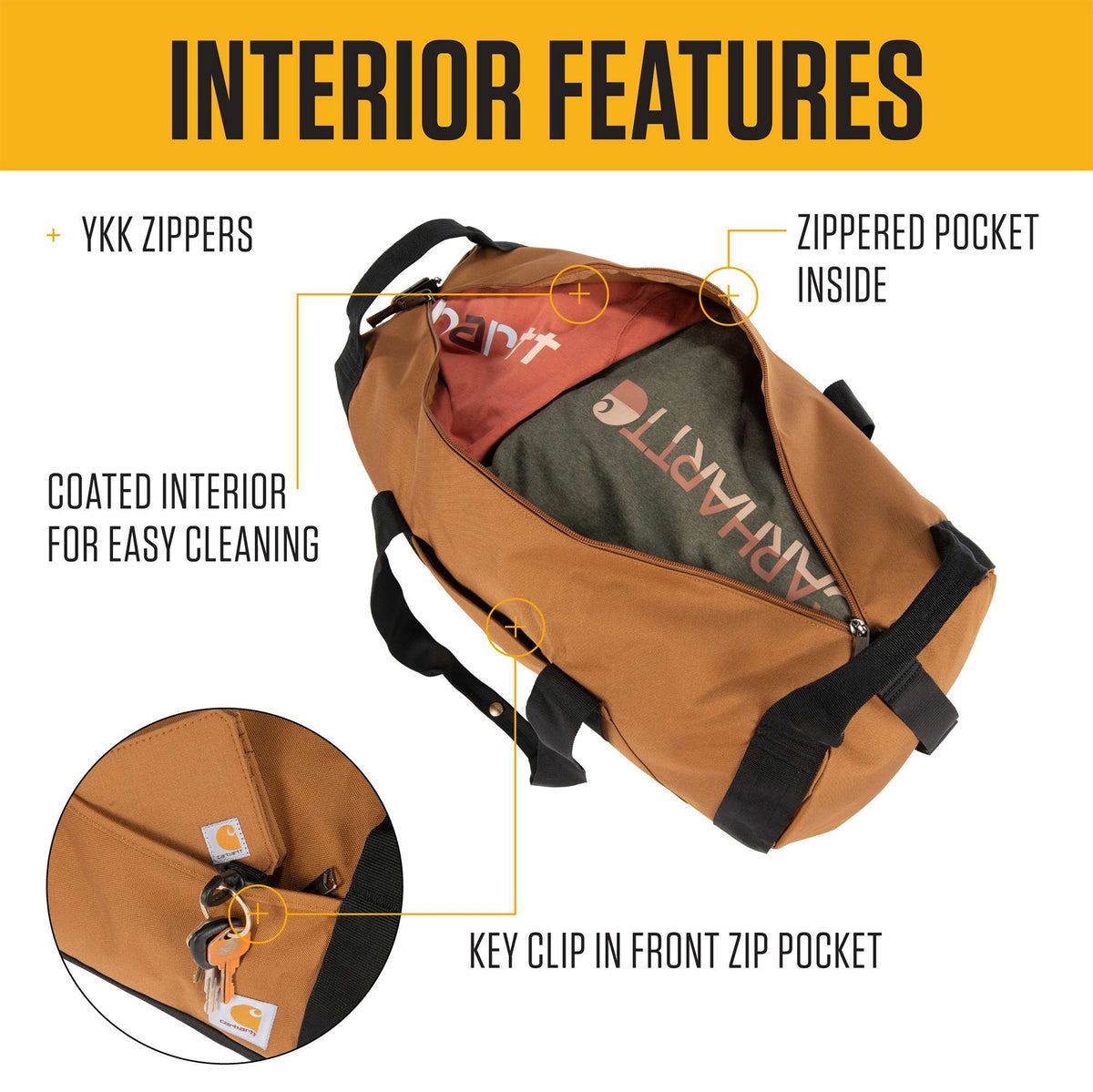 Carhartt 40L Classic Round Duffel - Carhartt Brown