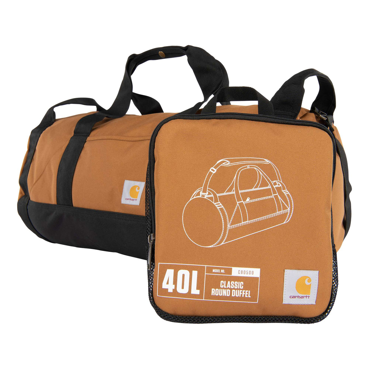 Carhartt 40L Classic Round Duffel - Carhartt Brown
