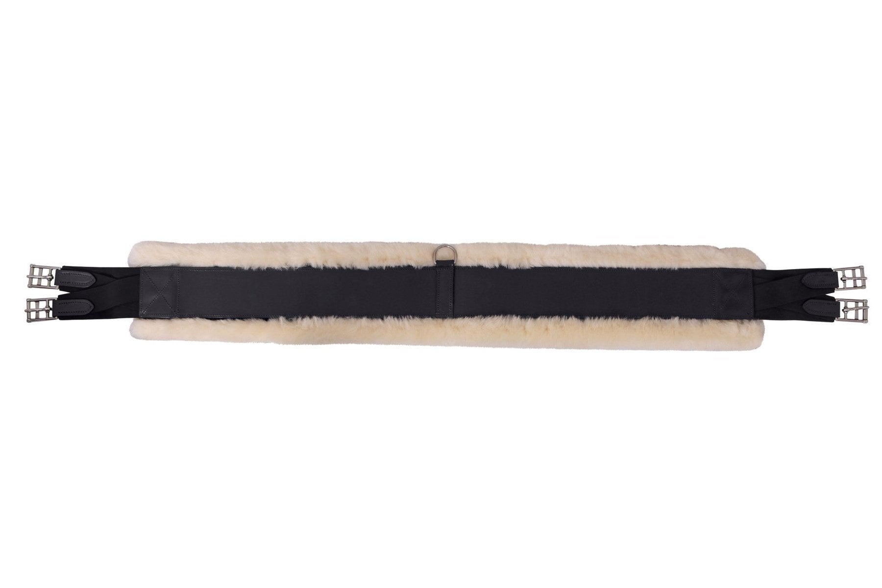 Platinum Leather Girth with Removable Sheepskin Backing
